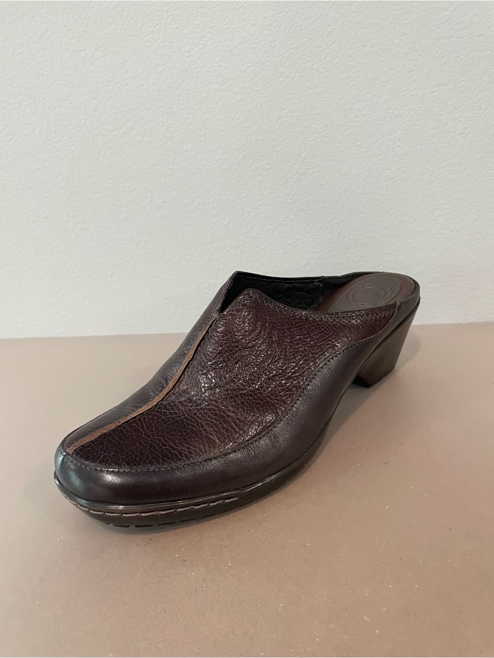 NURTURE By Lamaze Sunday Clogs Brown Leather Slip-On Mule Women’s Size 7